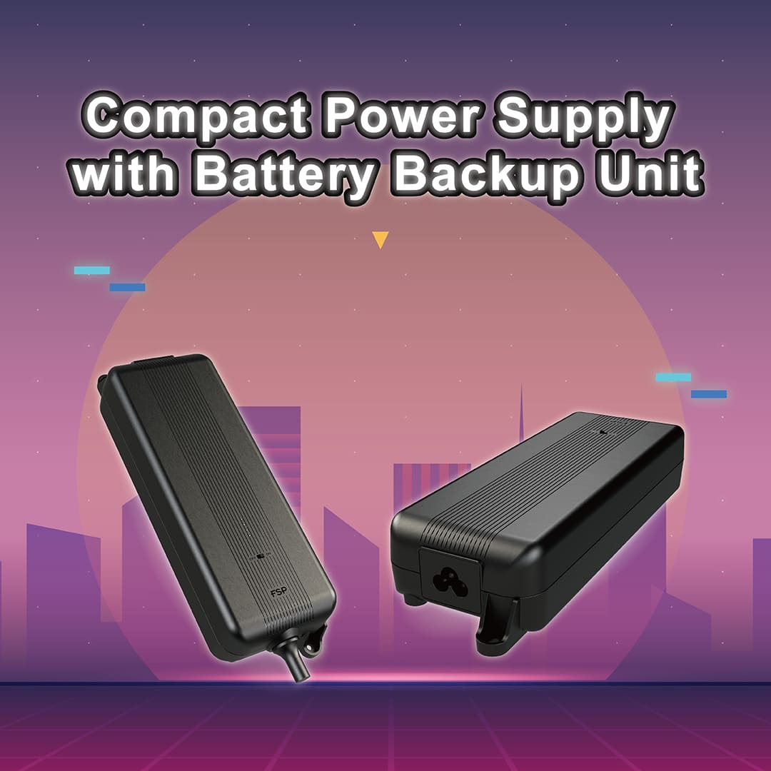 Compact power supply with battery backup unit image